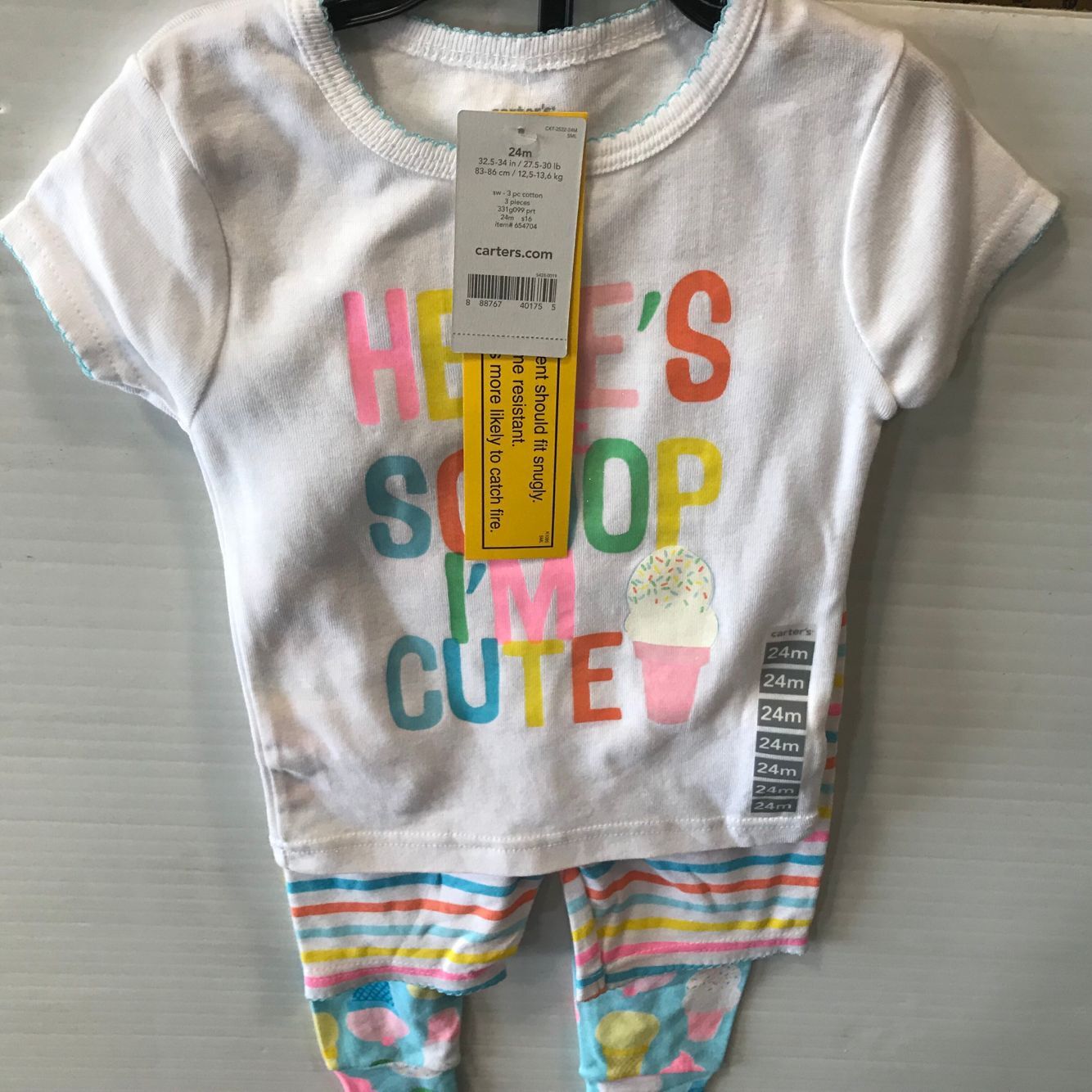 Carters 3 Piece Pajama Set - Picture 2 of 2