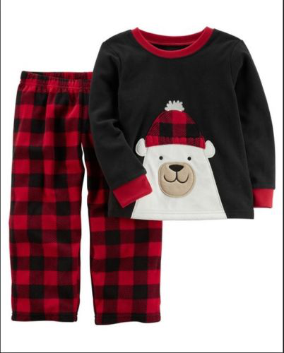 Carter's Kid's 2 Piece Fleece Pajamas Top and Pants Set