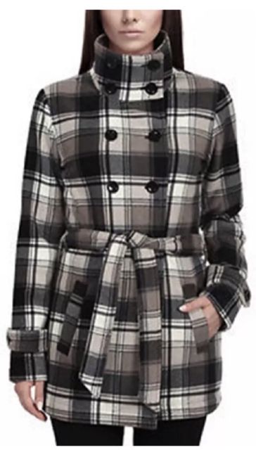 Ike Behar Womens Large Double Breasted Plush Lined Jacket - Picture 2 of 2